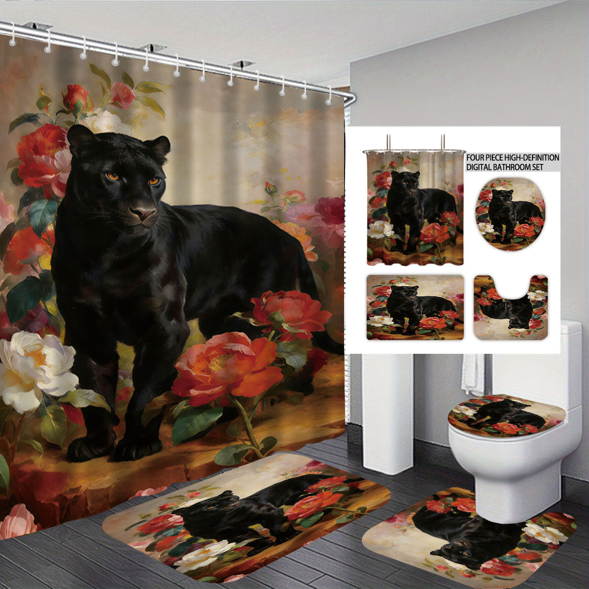 Herbstblätter digitales Badezimmer-Set Brehn
