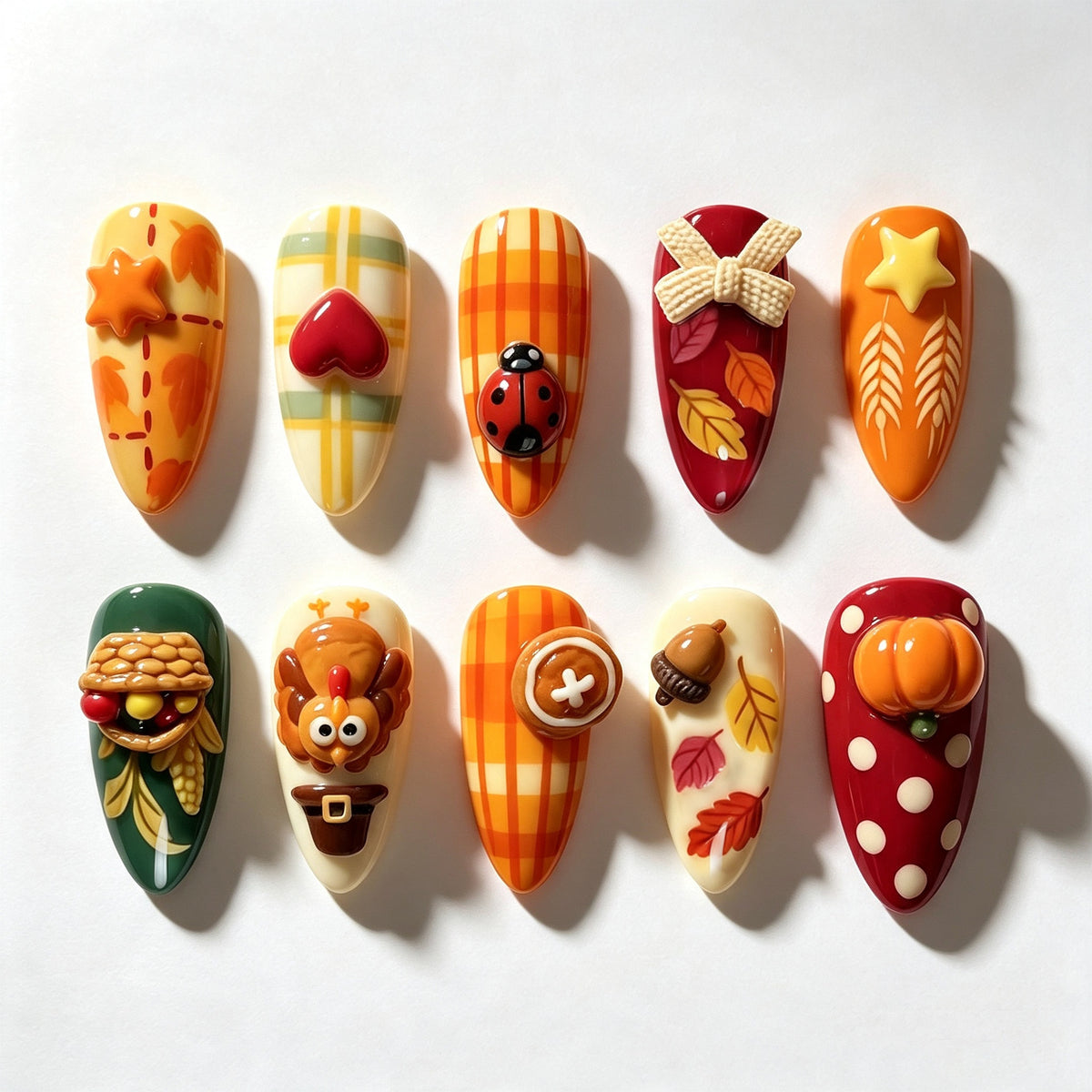 Saisonales thematisches manuelles Nagelkunst-Set