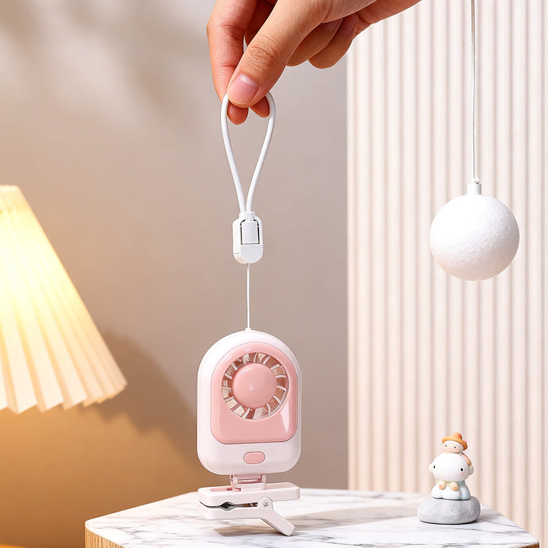 Frauen tragbarer Clip-Ventilator mit USB-Lademöglichkeit und hervorragender Flexibilität Brehn