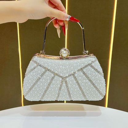 Perlartige Perlen Abends Clutch