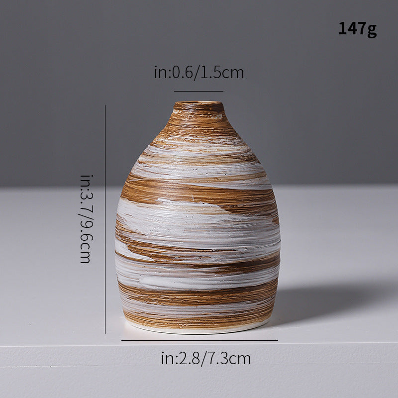 Künstlerische Spiraldesign Keramikvase Brehn