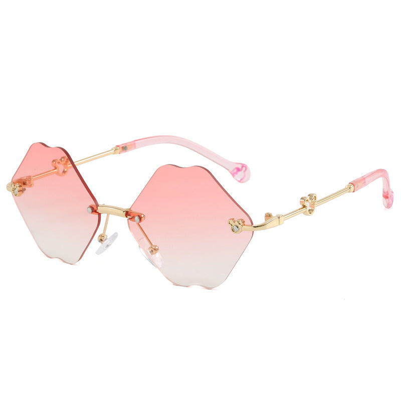 Damen geometrische Oversized-Sonnenbrille mit detailliertem, luxuriösem Rahmen Brehn