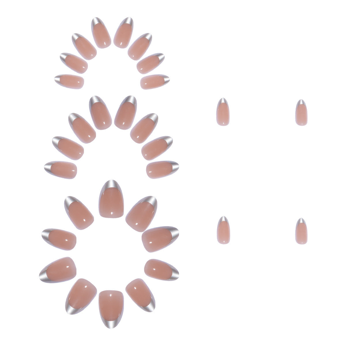 Stylisches French Tip Press-On Nagelset Brehn