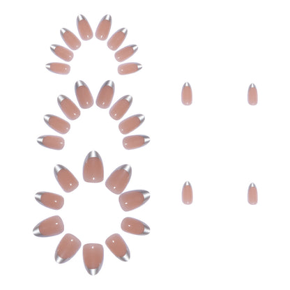 Stylisches French Tip Press-On Nagelset Brehn