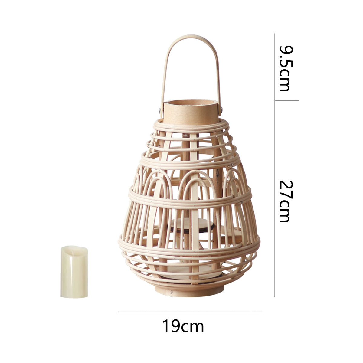 Rustikale Rattan-Laterne Brehn