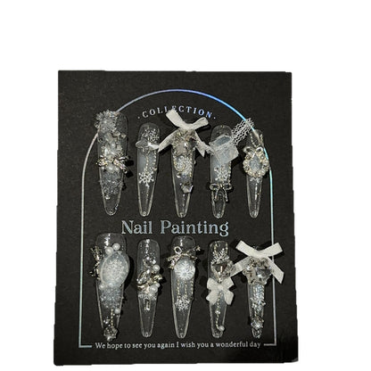 Ausgefallenes Press-On Nageldesign-Set