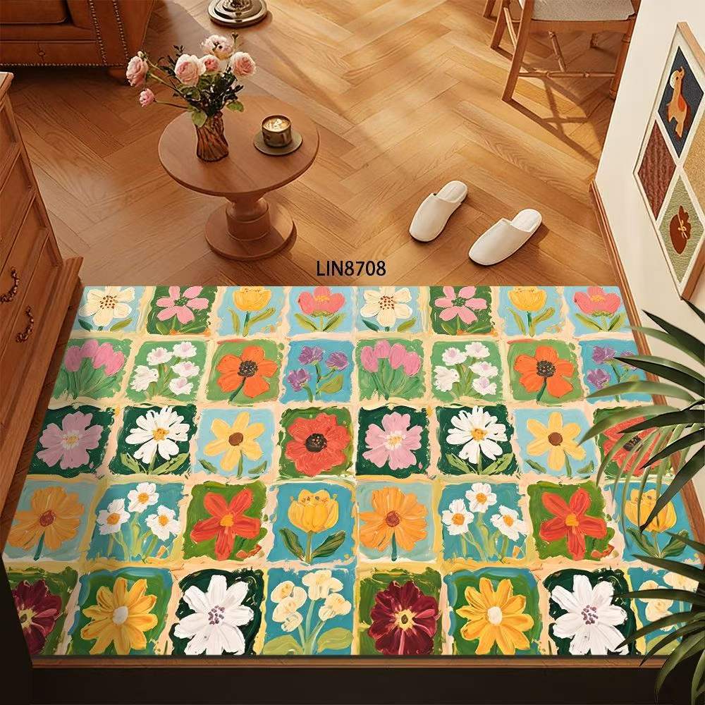 Blumenmuster Dekorative Fußmatte Brehn