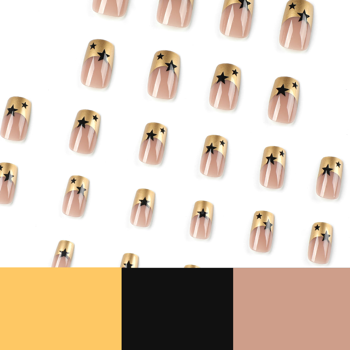 Kunstvolle Nagelgestaltung mit Sternenakzenten Brehn