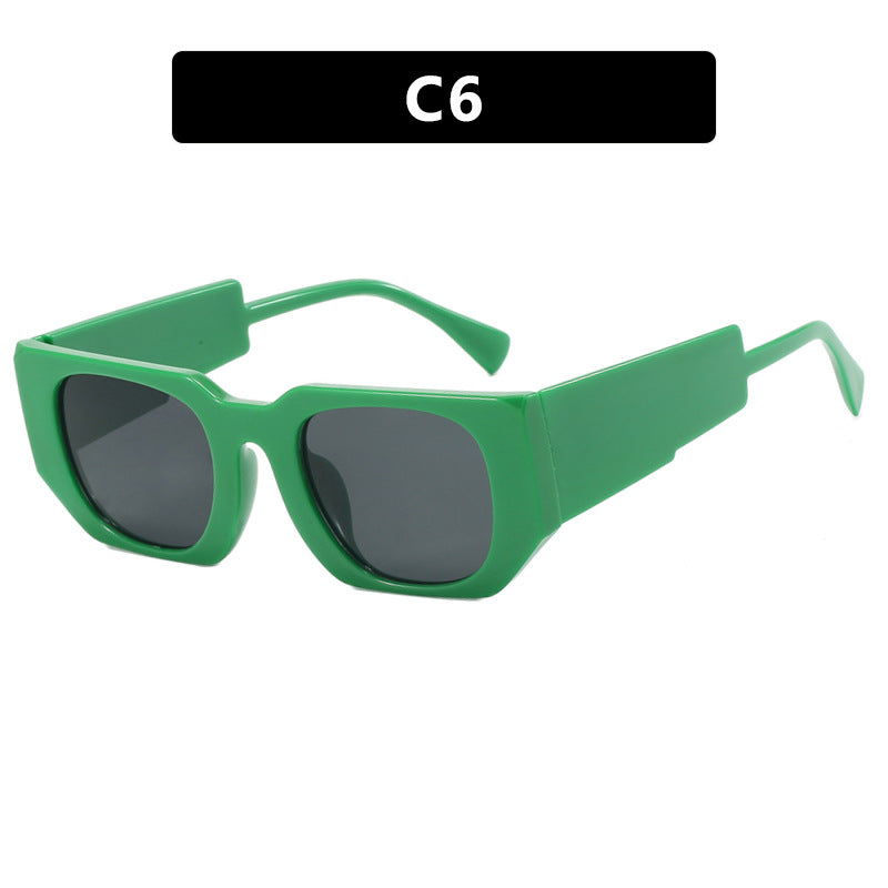 Damen oversized Sonnenbrille mit geometrischem Rahmen und UV-Schutz Brehn