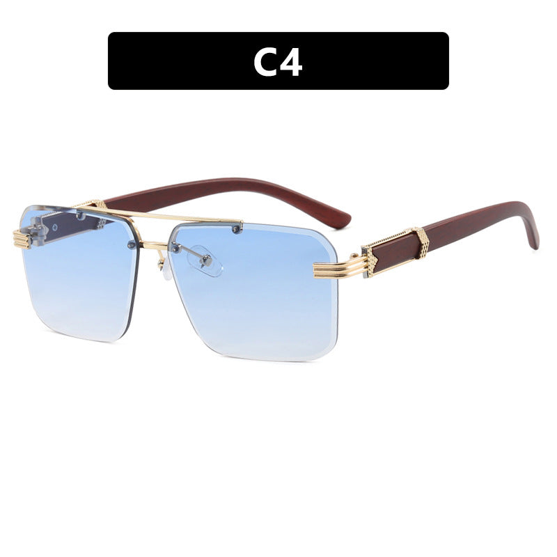 Damen geometrische Oversized-Sonnenbrille mit trendigem Design und luxuriösen Akzenten Brehn