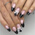 Stylisches Punktmuster Press-On-Nagel-Set Brehn