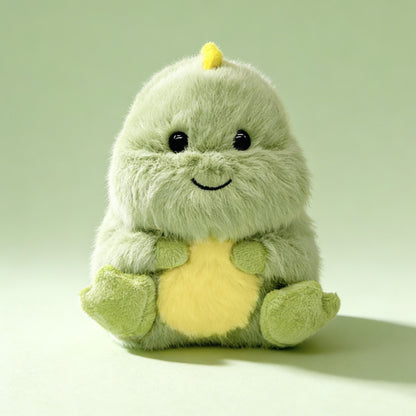 Plüsch Sitzender Dino Kuscheltier mit Ultra-Weichem Kunstpelz und Besticktem Gesicht Brehn