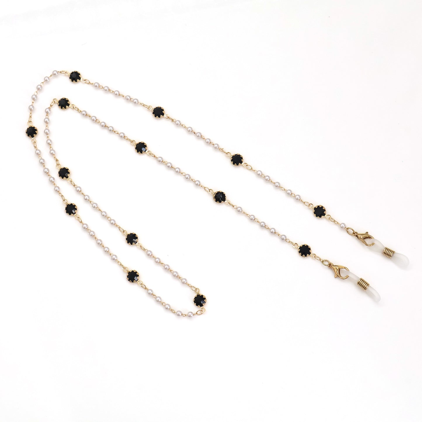 Elegante Perlen- und Kristall-Brillenband Brehn