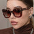 Damen große Sonnenbrille im auffälligen Leoparden-Design Brehn
