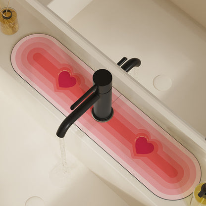 Non-Slip Decorative Vanity Sink Runner Mat