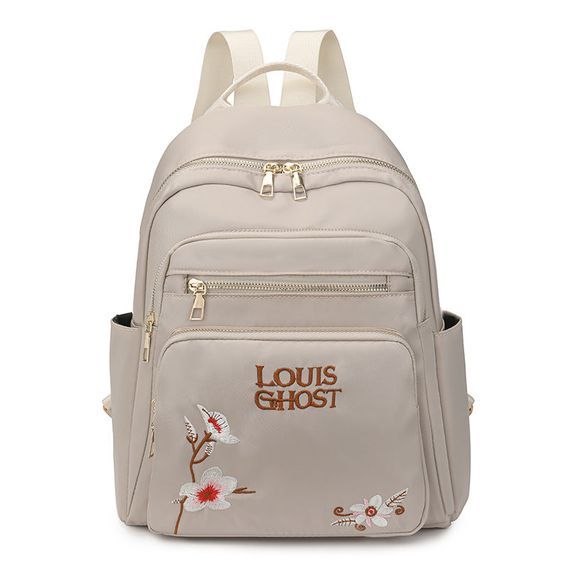 Bestickter Mehrfach-Taschen Rucksack