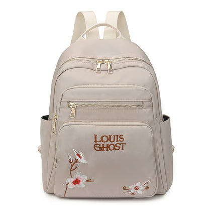Bestickter Mehrfach-Taschen Rucksack