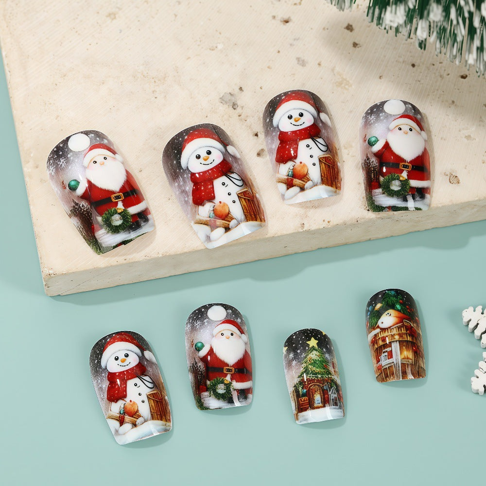 Festliche Kunstnägel mit Weihnachtsmotiven Brehn
