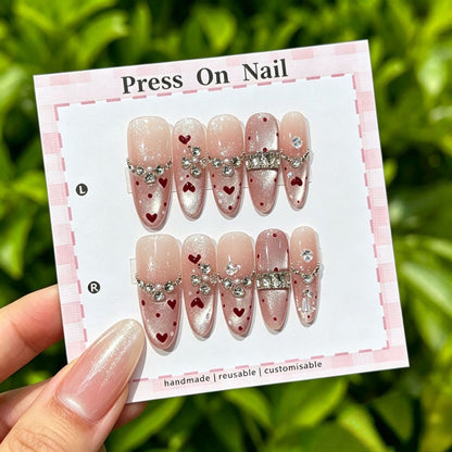 Anpassbare florale Press-On Nagelkollektion