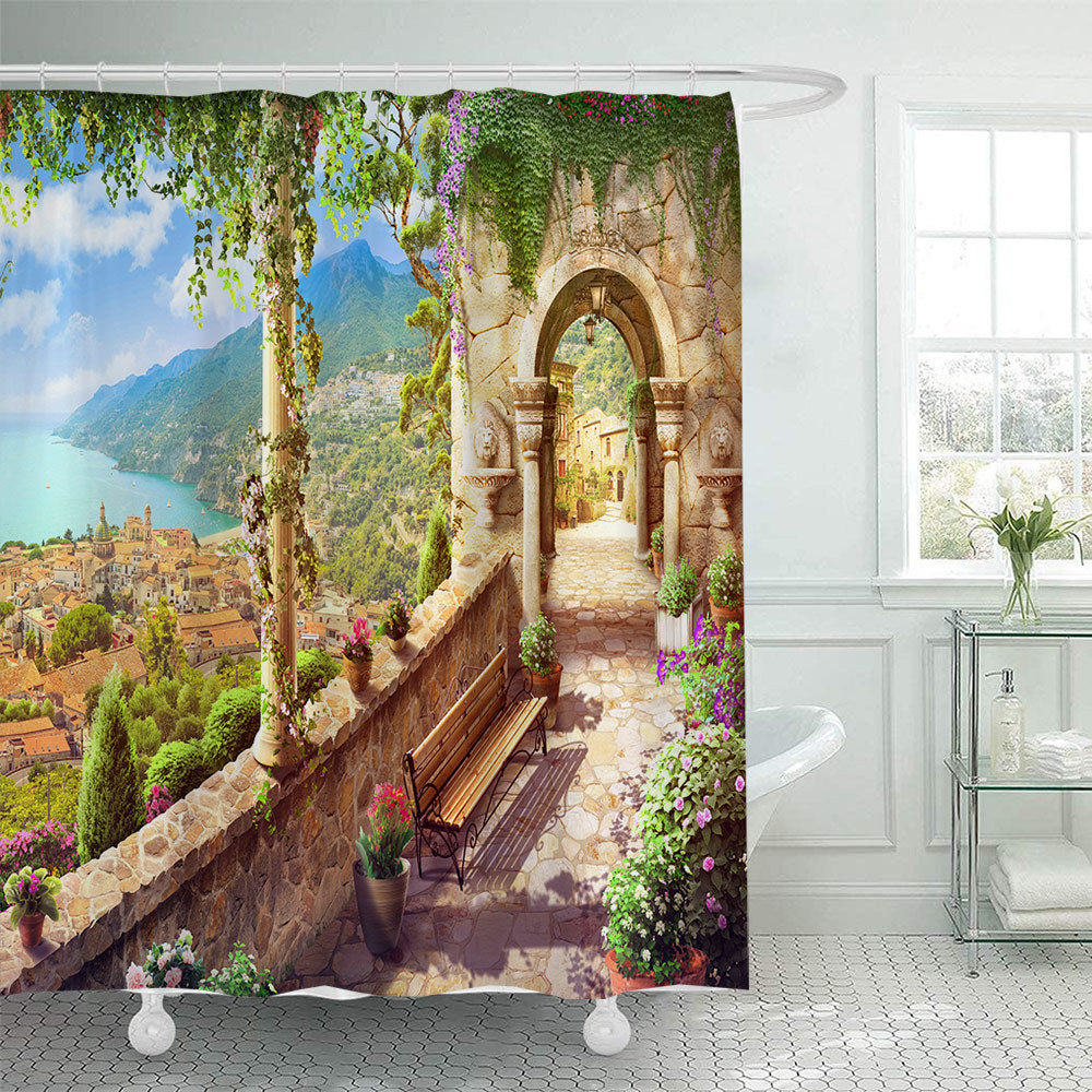 Floral Lane-inspirierte Duschvorhang Brehn