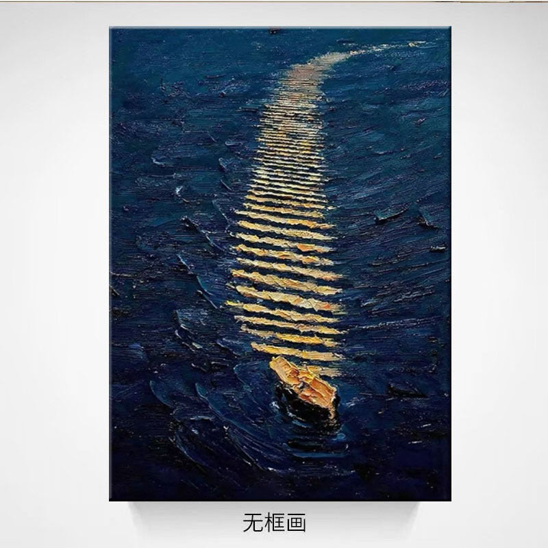 Maritim inspiriertes Leinwandkunstwerk