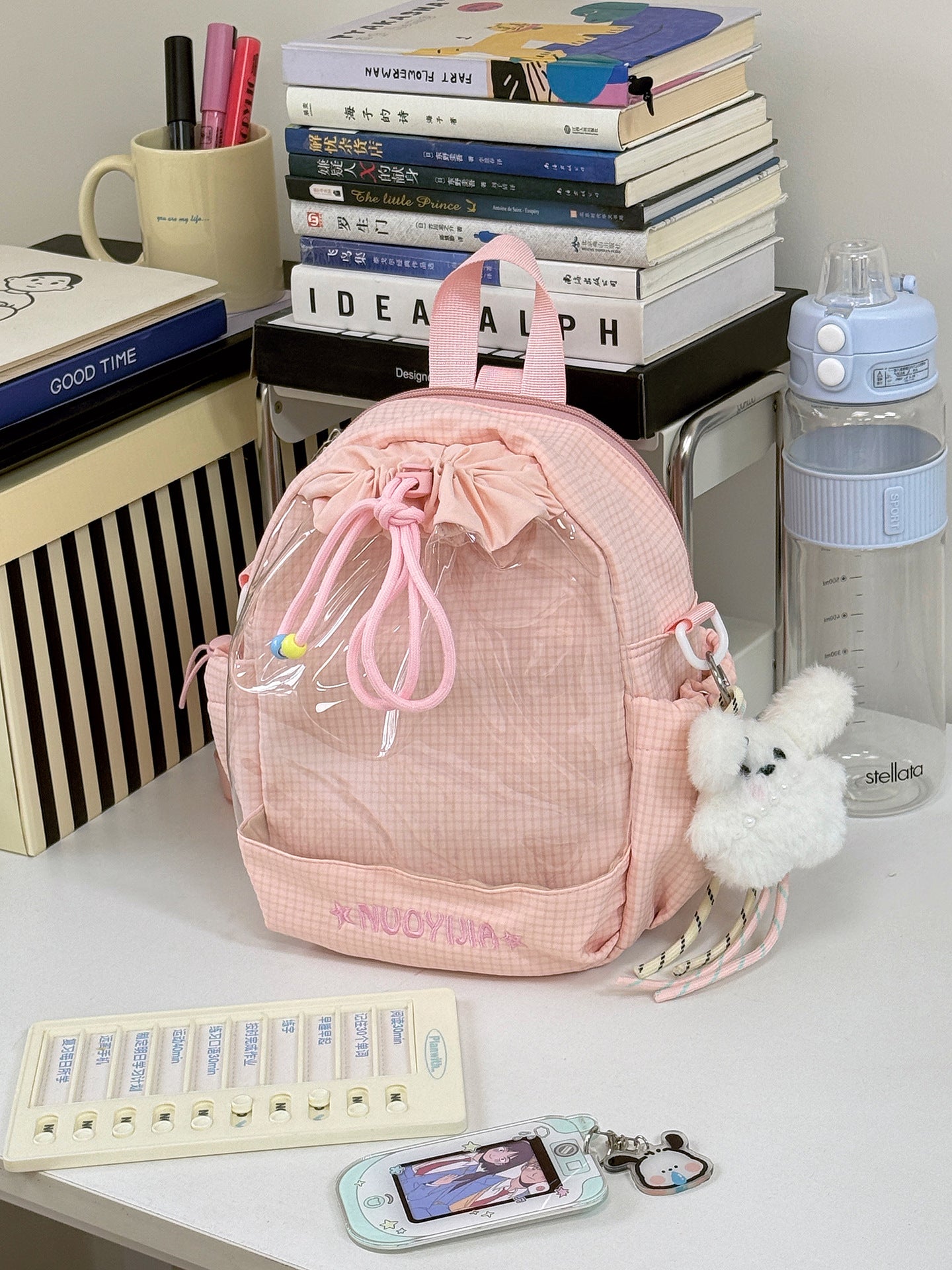 Niedlicher transparenter Mini-Schulrucksack