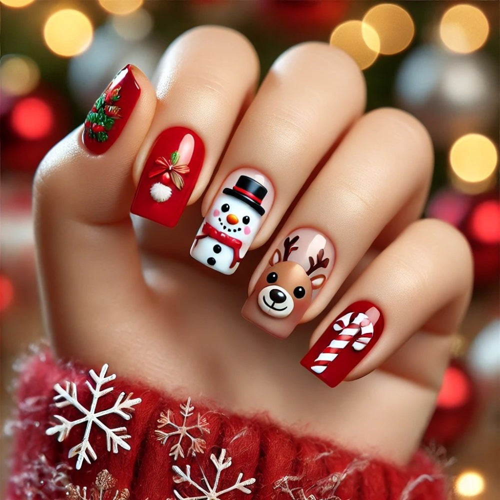 Festliche Kunstnägel im weihnachtlichen Design Brehn