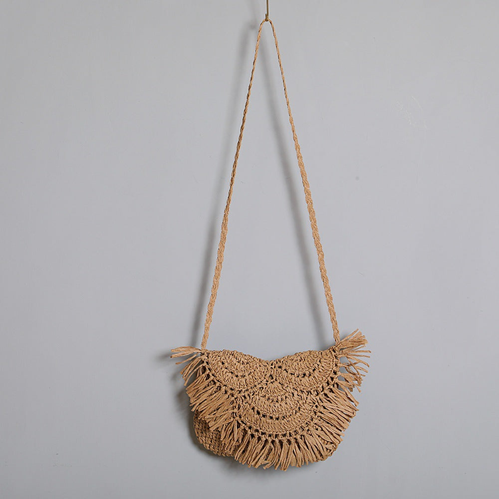 Boho-Umhängetasche Aus Handgefertigtem Naturmaterial Brehn