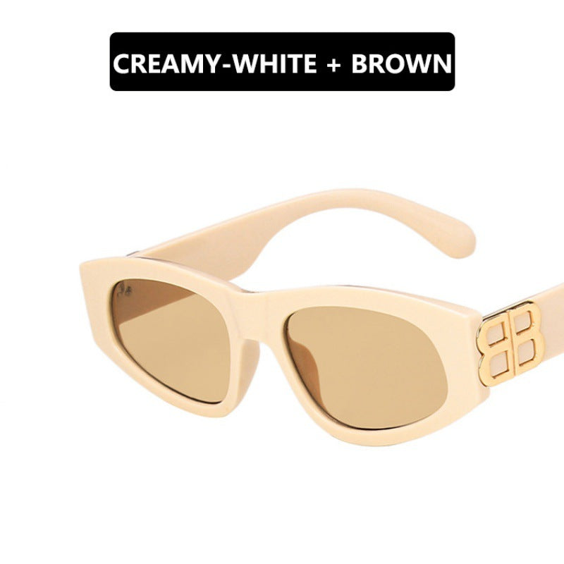 Damen modische Cat-Eye Sonnenbrille mit luxuriösen Akzenten Brehn