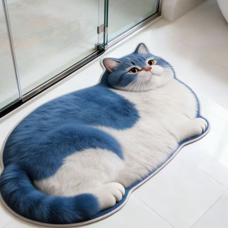 Plüsch Katzenförmige Badmatte
