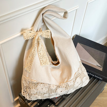 Handgefertigte Blumenspitze Tote Bag