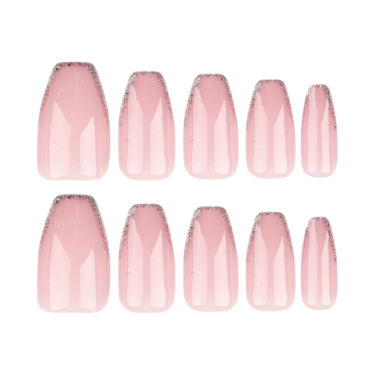Kunstvolle Nagelverlängerungen mit elegantem Glitzer-Finish Brehn