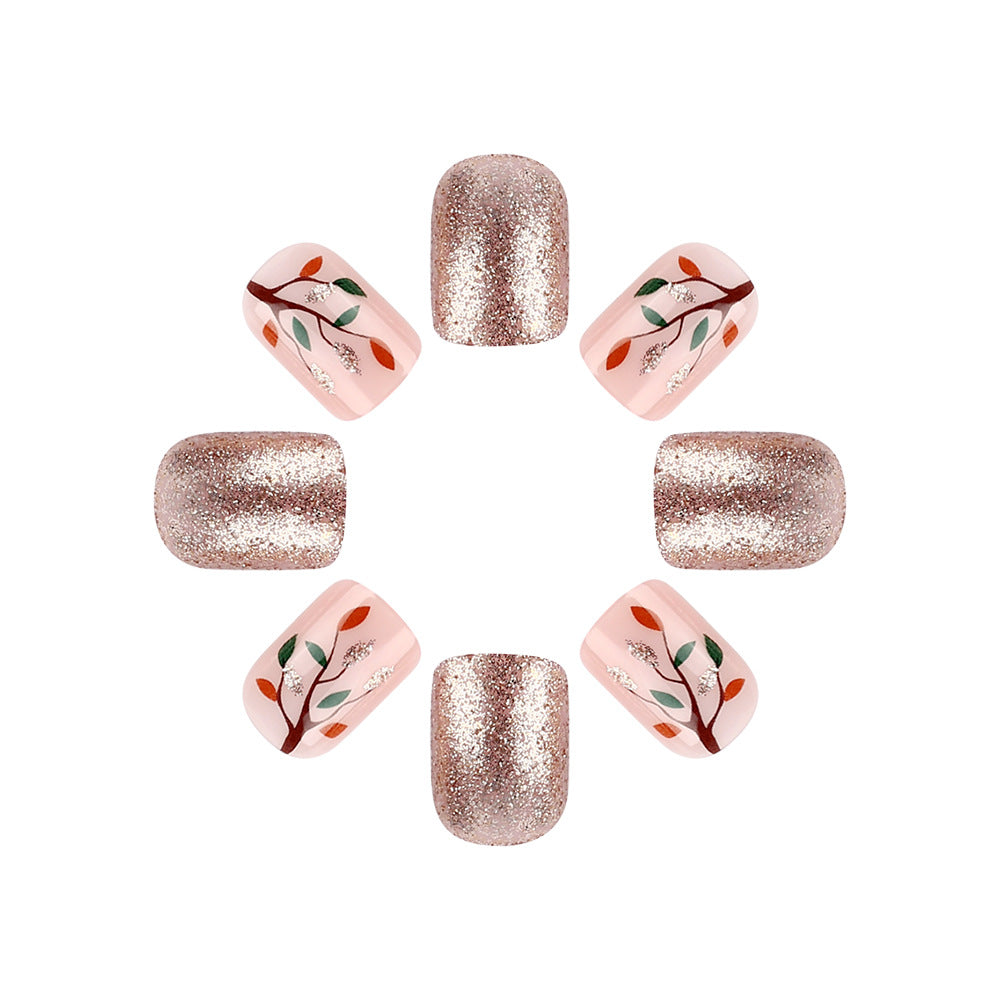 Glitzerndes Blumen-Nagelkunst-Design Brehn