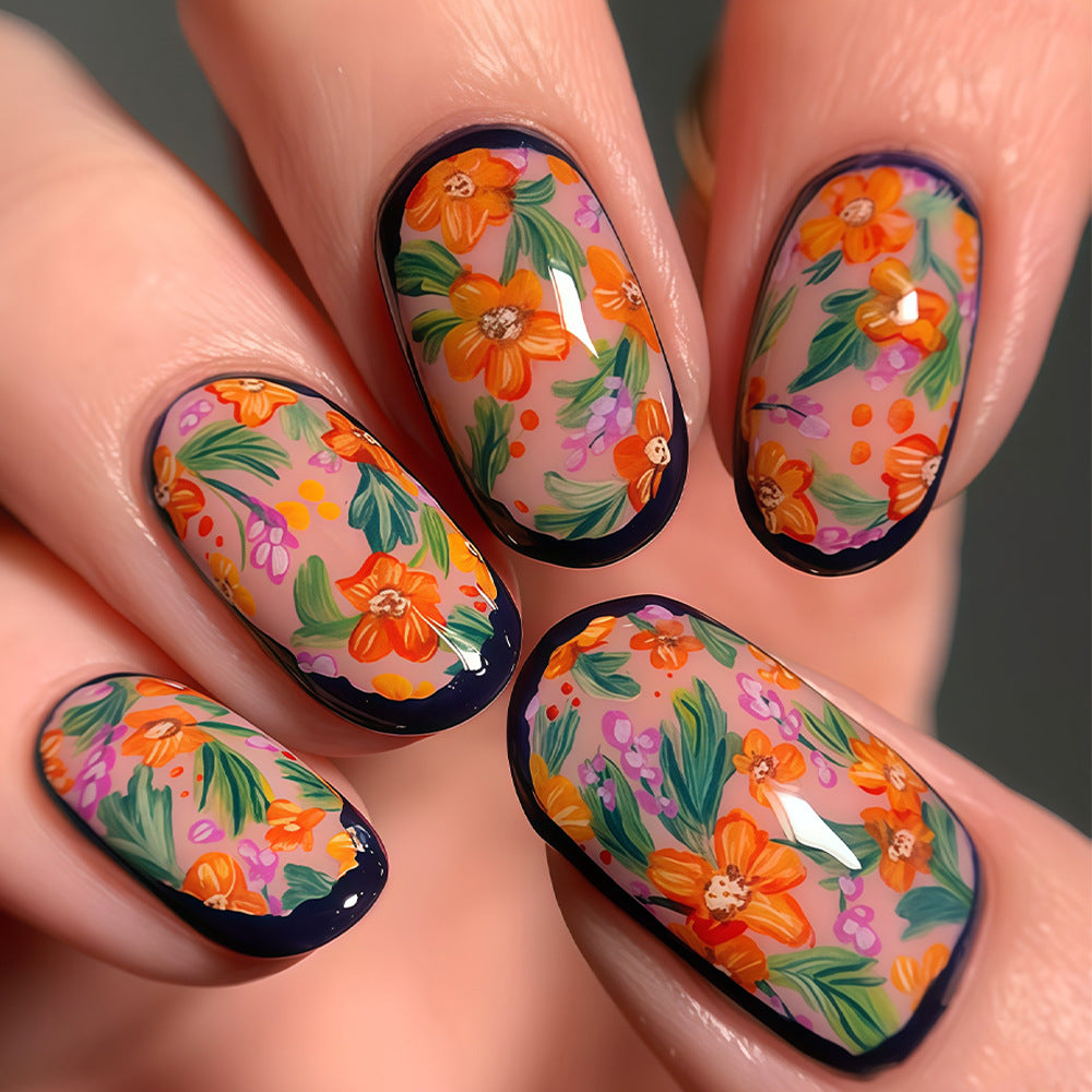 Saisonales thematisiertes Press-On-Nagelkunst-Set Brehn
