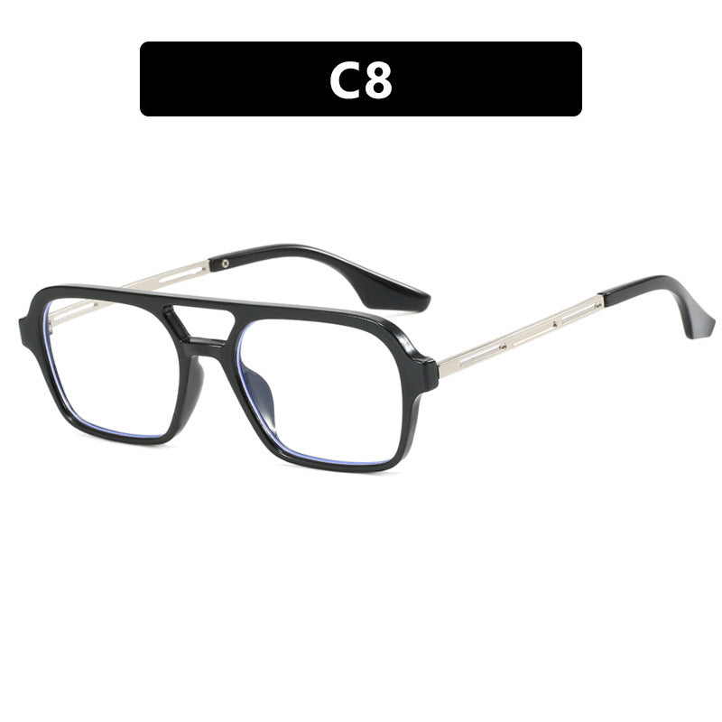 Damen auffällige quadratische Sonnenbrille mit transparentem Rahmen Brehn