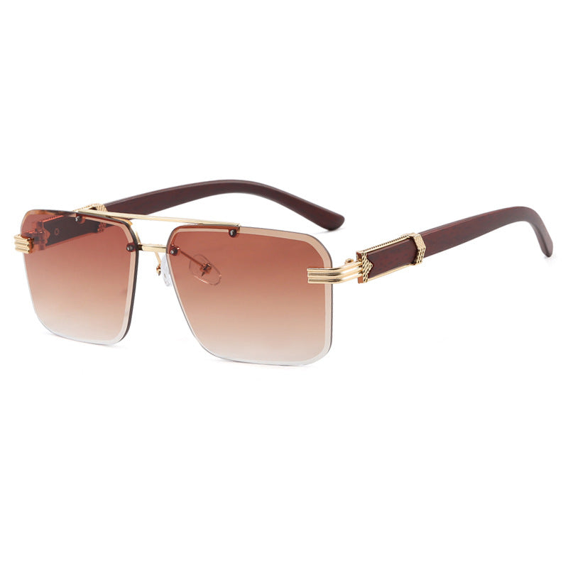Damen geometrische Oversized-Sonnenbrille mit trendigem Design und luxuriösen Akzenten Brehn