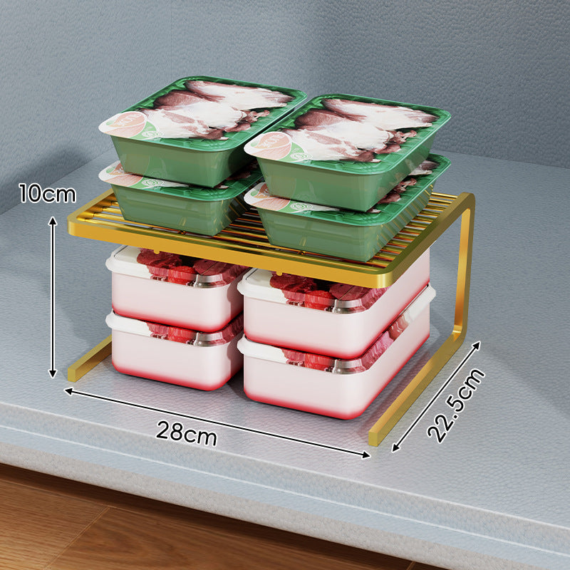 Kompakter dreistufiger slatted Metall Theken-Pantry-Organizer