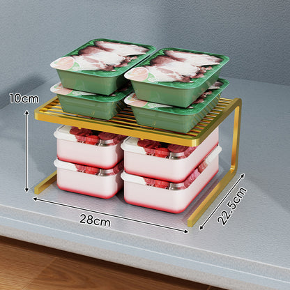 Kompakter dreistufiger slatted Metall Theken-Pantry-Organizer