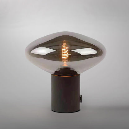 Künstlerische Tischlampe mit einzigartigem Glaskörper