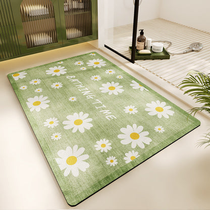 Florales Design-Badeteppich