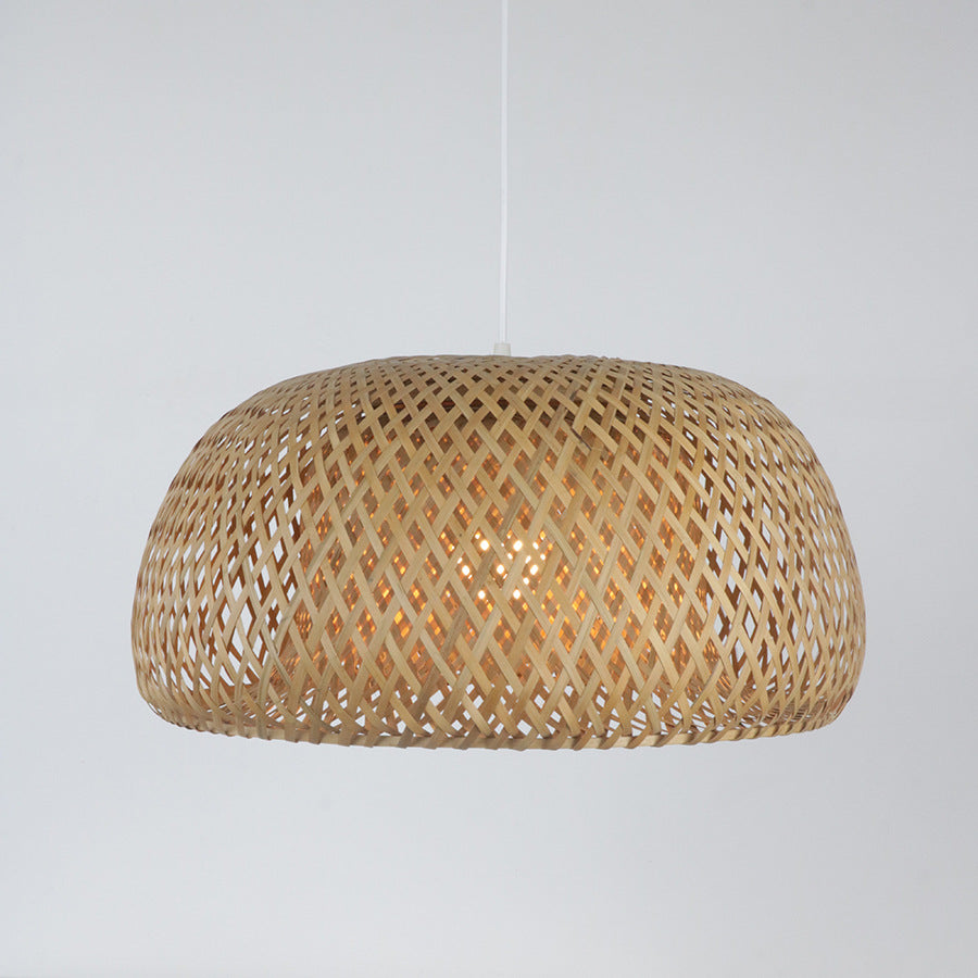 Elegante Pendelleuchte aus handgewebtem Rattan Brehn