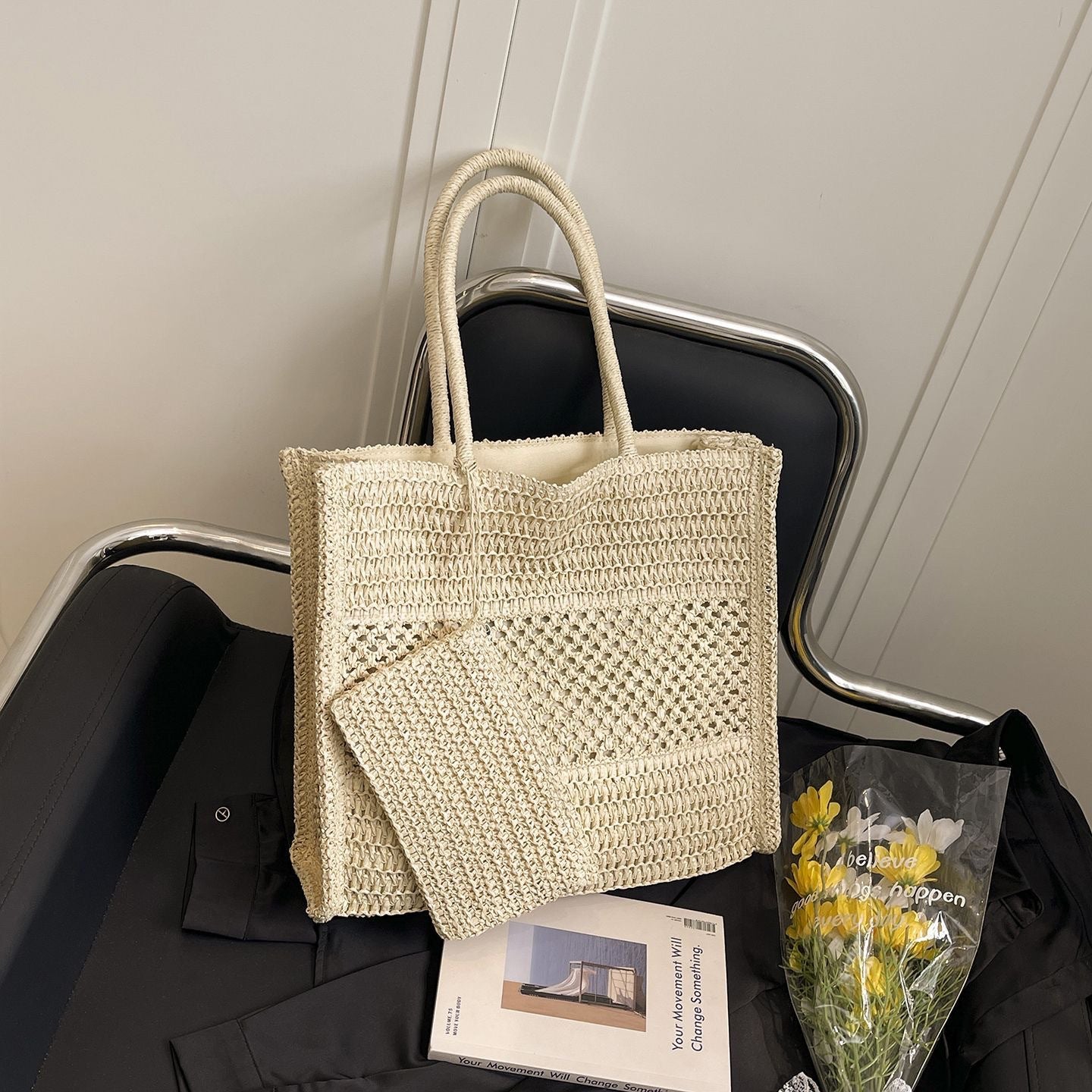Handtasche Aus Natürlichem Geflecht Brehn