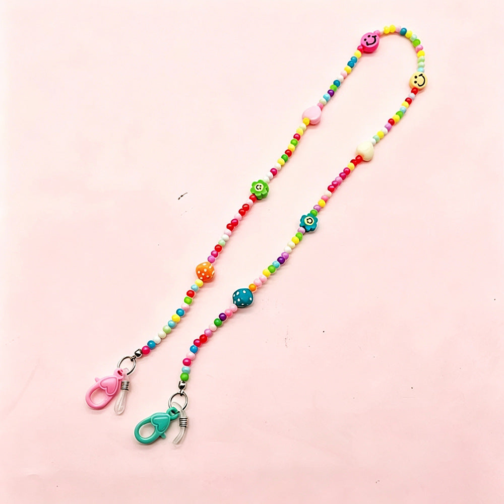 Bunte Perlen Brille Kette Brehn