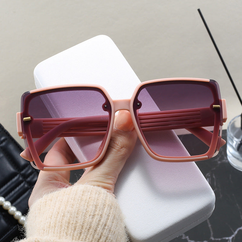 Damen quadratische Sonnenbrille mit trendigem Geometrie-Design Brehn