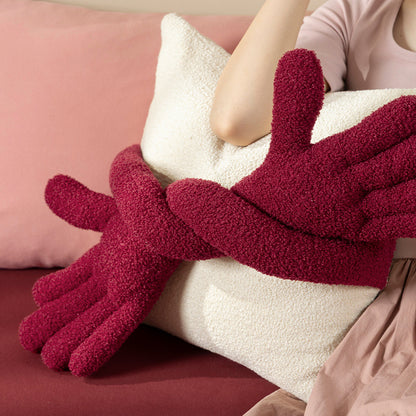 Kuschelige Bouclé-Fleece-Handschuhe mit wärmendem Thermfutter Brehn