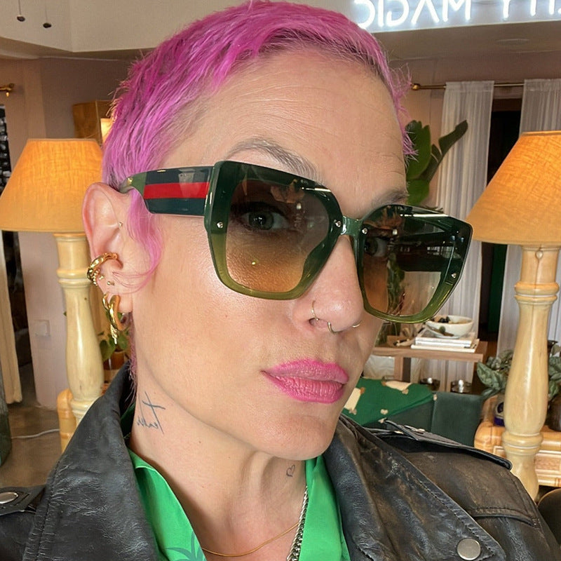 Damen oversized Sonnenbrille mit modischem Rahmen und UV-Schutz Brehn