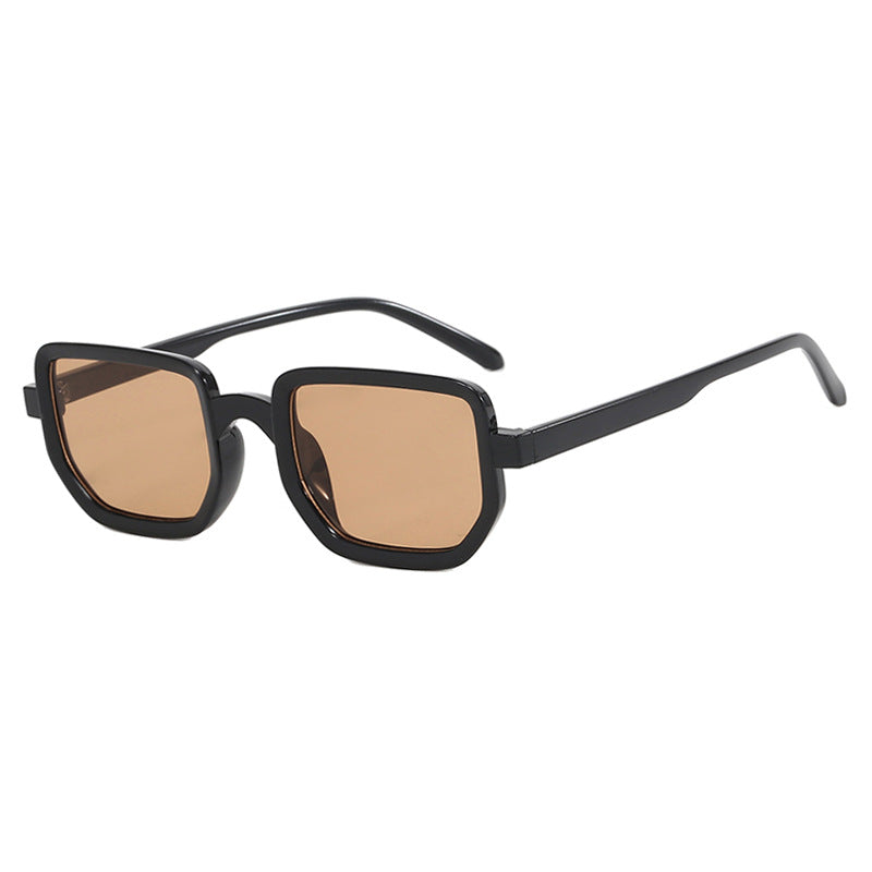 Damen geometrische Sonnenbrille mit modischem Rahmen und schützenden Gläsern Brehn