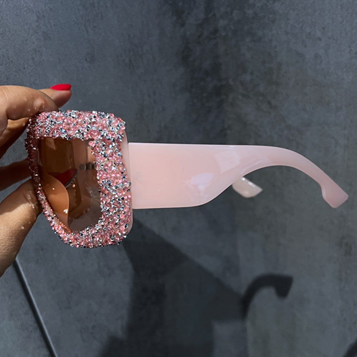 Damen extravagante Kristall-Sonnenbrille Brehn