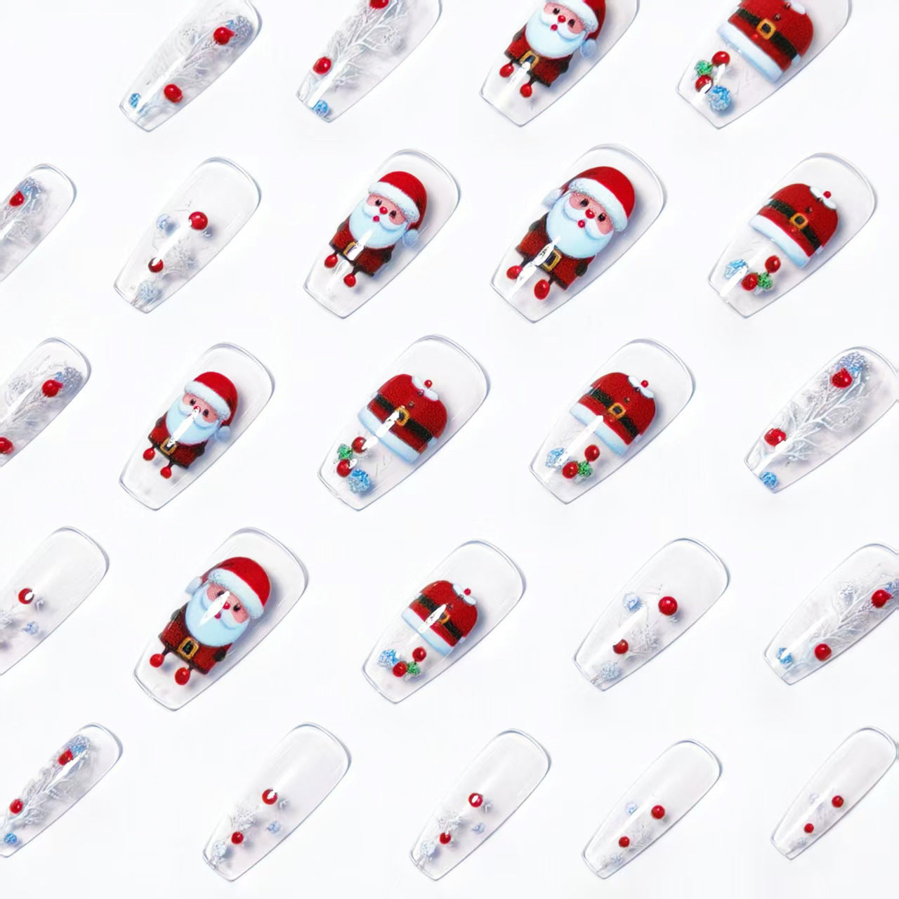 Kunstnägel Im Festlichen Weihnachtsdesign Brehn