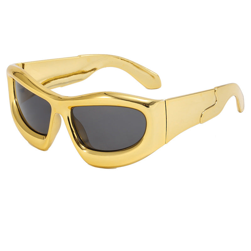 Damen Sportliche Sonnenbrille mit robustem, geometrischem Rahmendesign Brehn